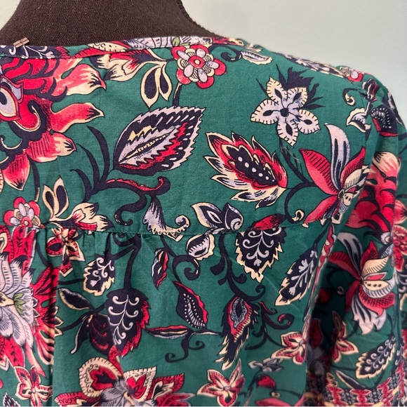 Talbots Gorgeous Garden popover blouse - Picture 6 of 10